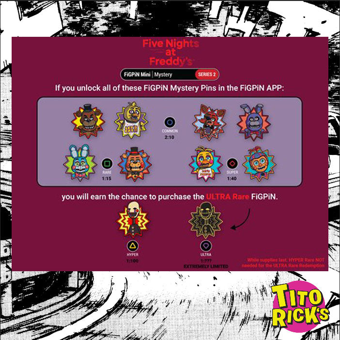 FIG PINS - FIVE NIGHTS AT FREDDYS MYSTERY PACK SERIES 2